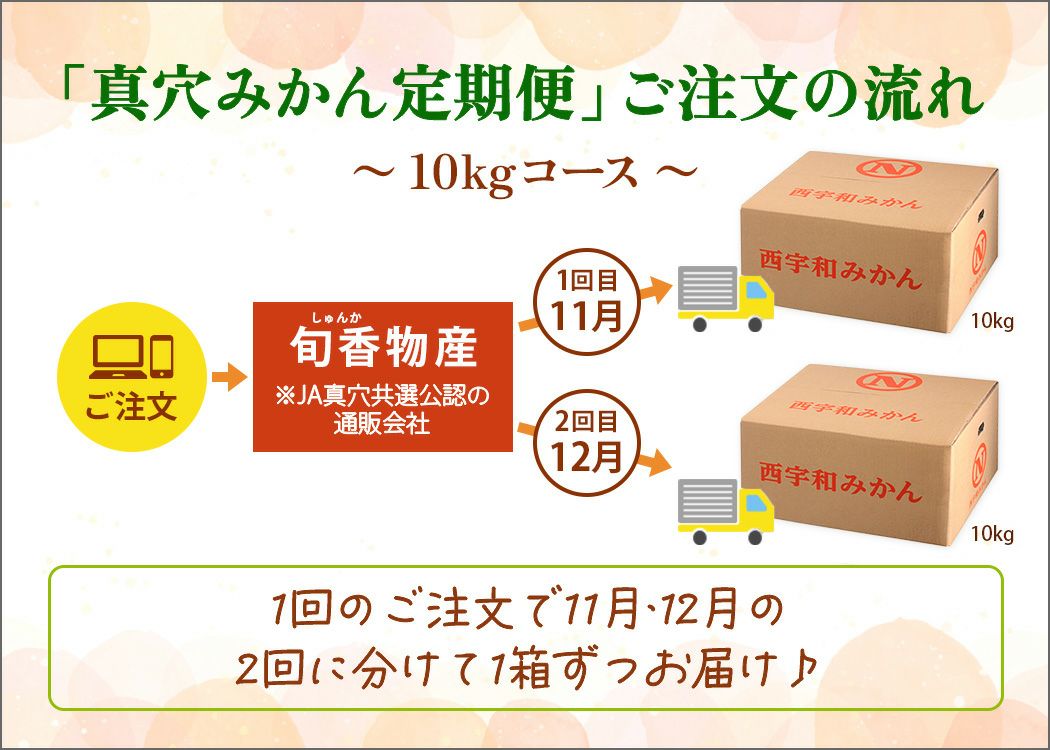 真穴みかん Sサイズ 10キロ箱 全国送料無料 真穴みかん 定期便｜おいしい愛媛のみかん 産地直送